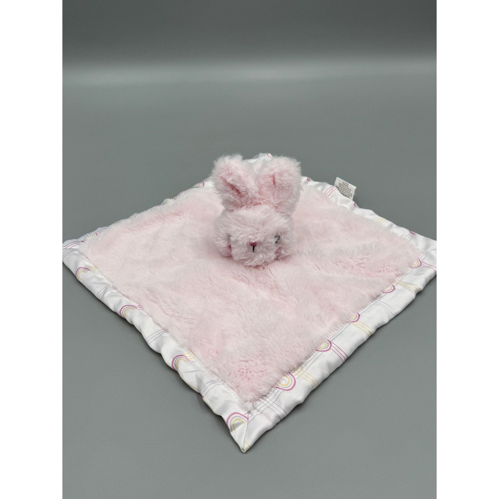 Parents Choice Pink Bunny Security Blanket Rainbow Lovey